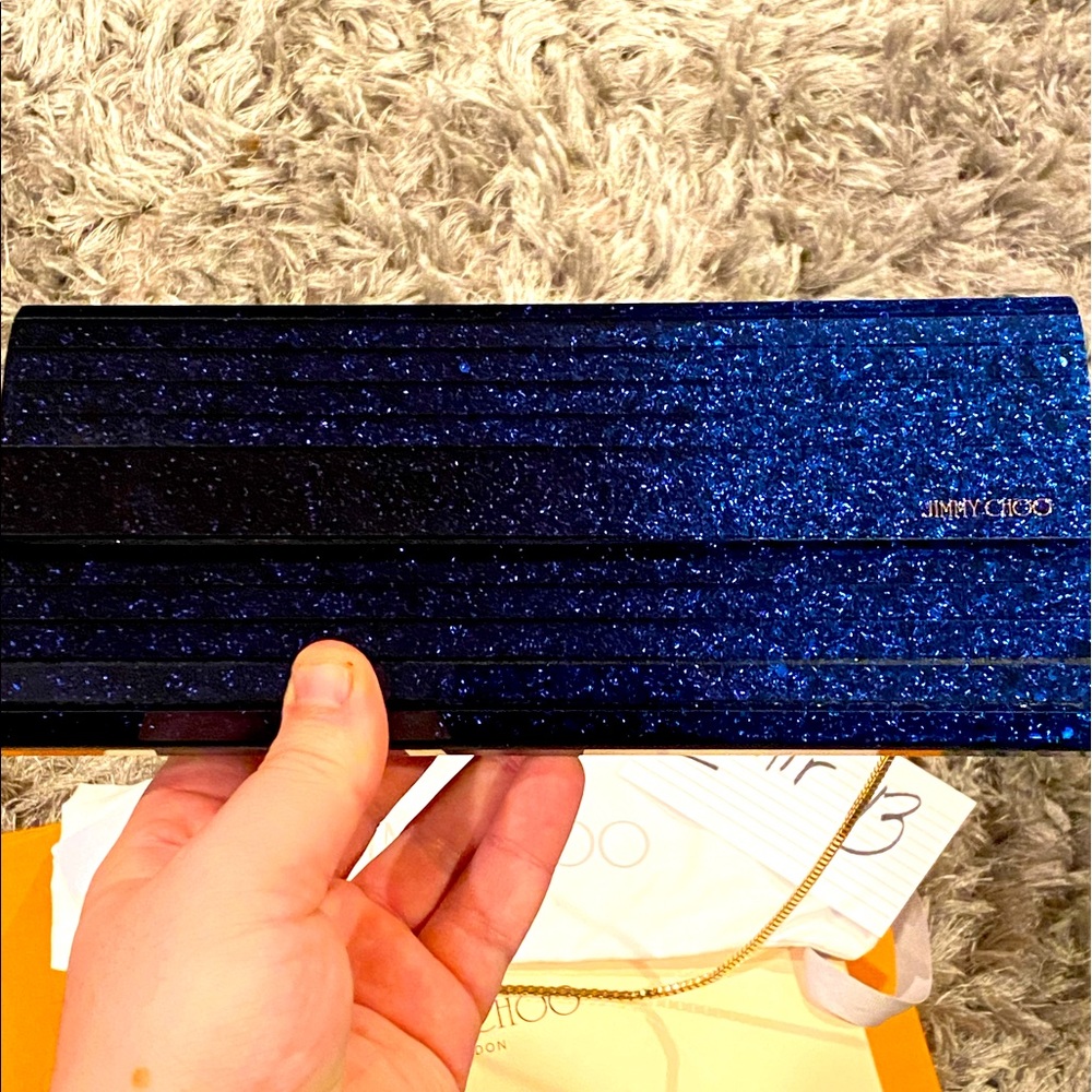 Fabulous Ombré (Navy to Blue) JIMMY CHOO Crossbody/Clutch
